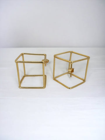 Chic Cubic Brass Earrings