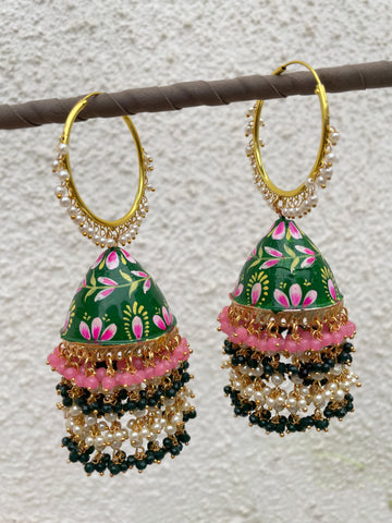 Vani Handpainted Bollywood Jhumka