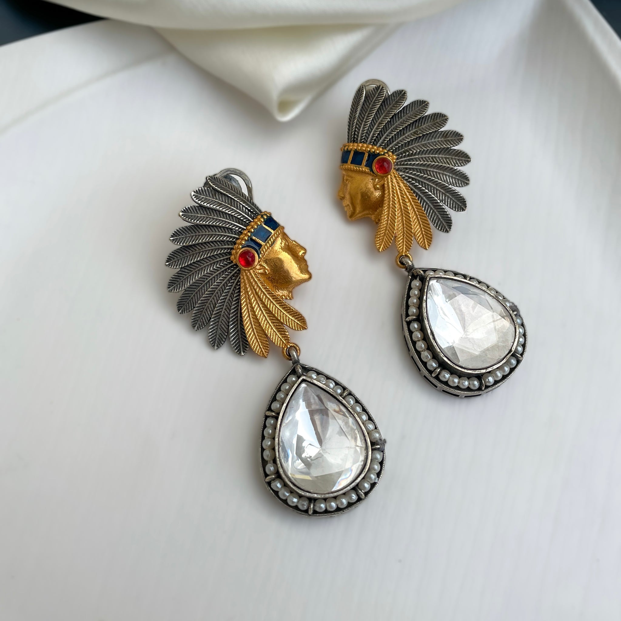 Majestic Spirit Polki Drop Earrings