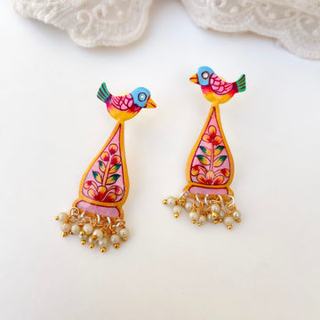 Bird Shape Ethnic Drop Earrings