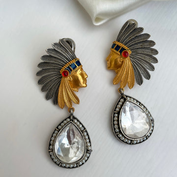Majestic Spirit Polki Drop Earrings