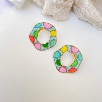 Round Shape Hand-painted Studs