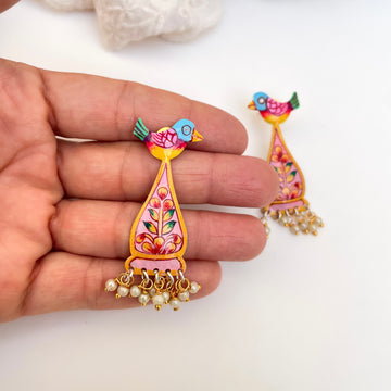 Bird Shape Ethnic Drop Earrings