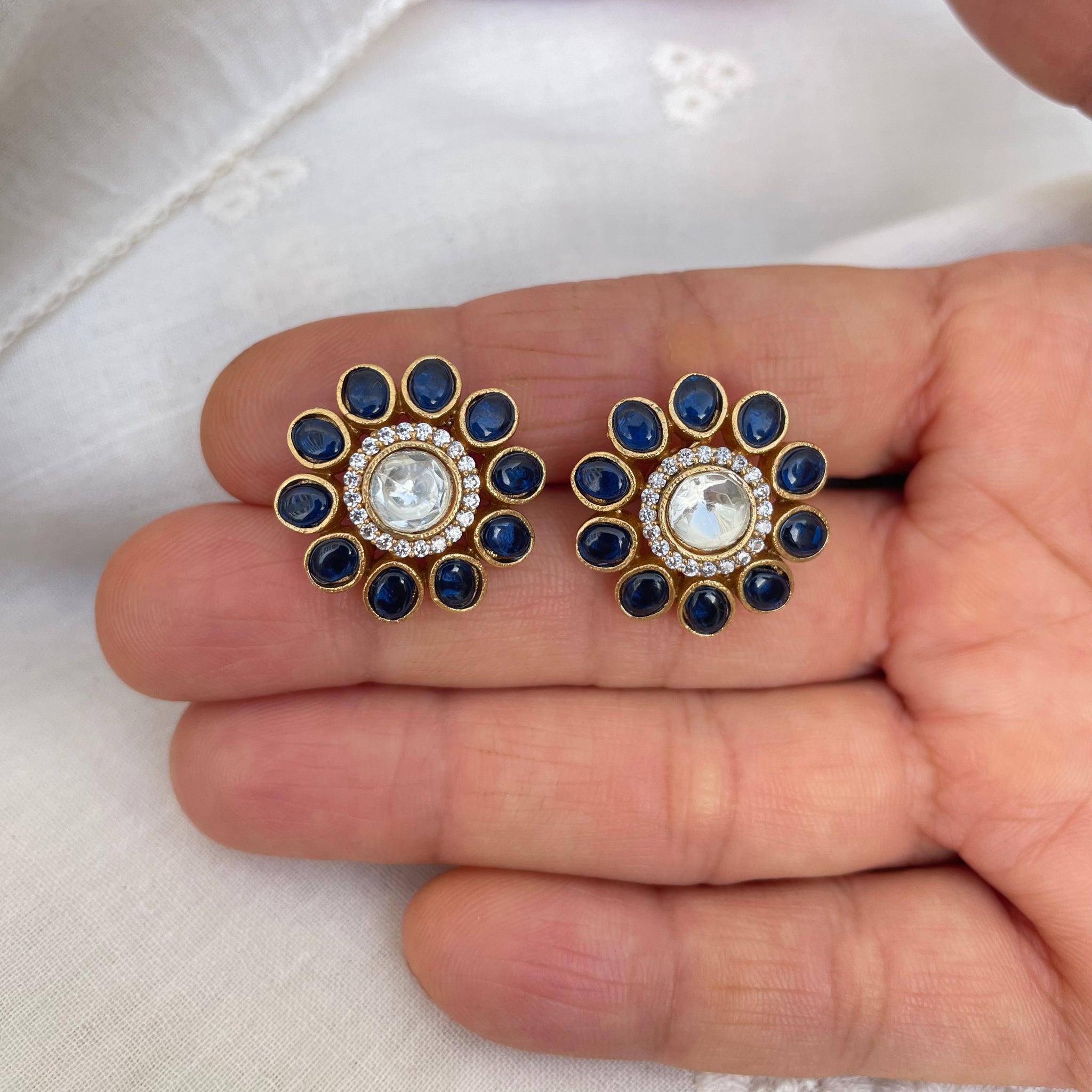 Minakshi Polki Stone Studs