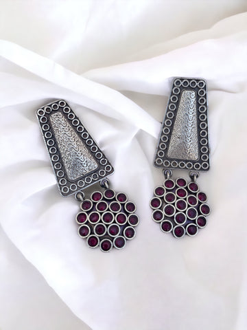 Krisha Oxidised Drop Earrings