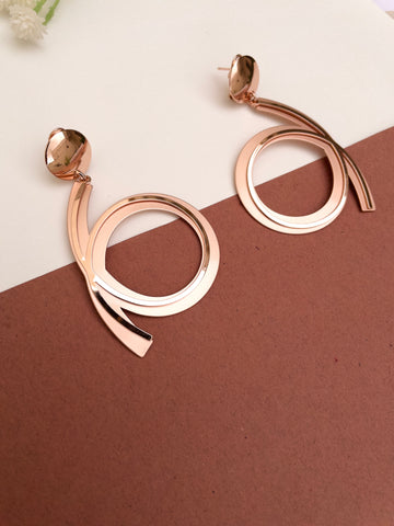 Contemporary Rose gold danglers