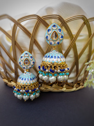 Meenakari Jhumka - Big