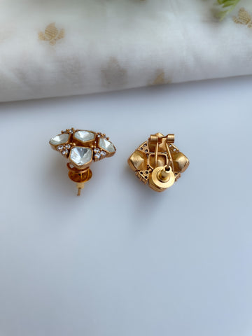 Minimal Victorian Polki Studs