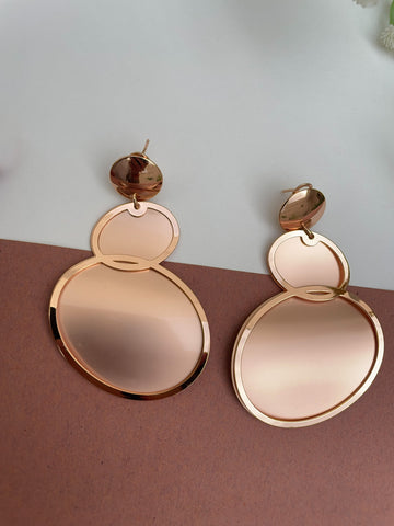 Contemporary Rose gold danglers