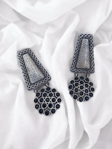 Krisha Oxidised Drop Earrings