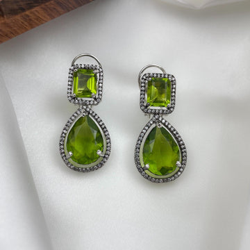 Doublet Stone CZ studded drops