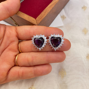 Heart Stone Studs