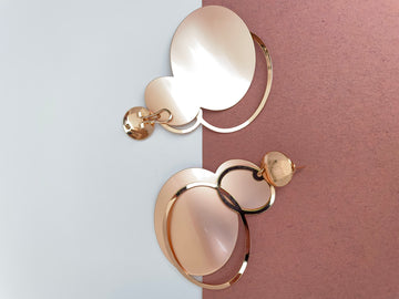 Contemporary Rose gold danglers